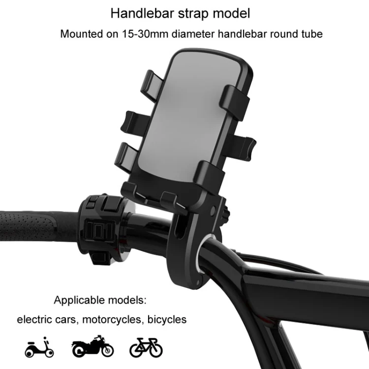Mountain Road Bike Phone Holder Motorcycle Aluminum Alloy Riding Navigation Bracket, Model: Handlebar Model - Image 3