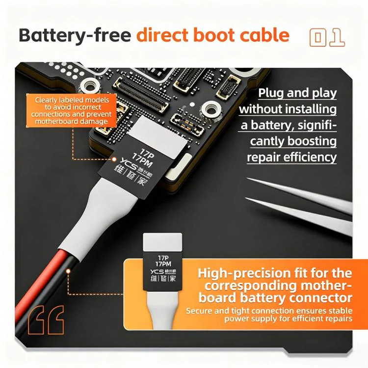 MR.YANG D03 16 in 1 Charging Boot DC Power Detection Cable for iPhone 8-17 Pro Max / Android - Image 3
