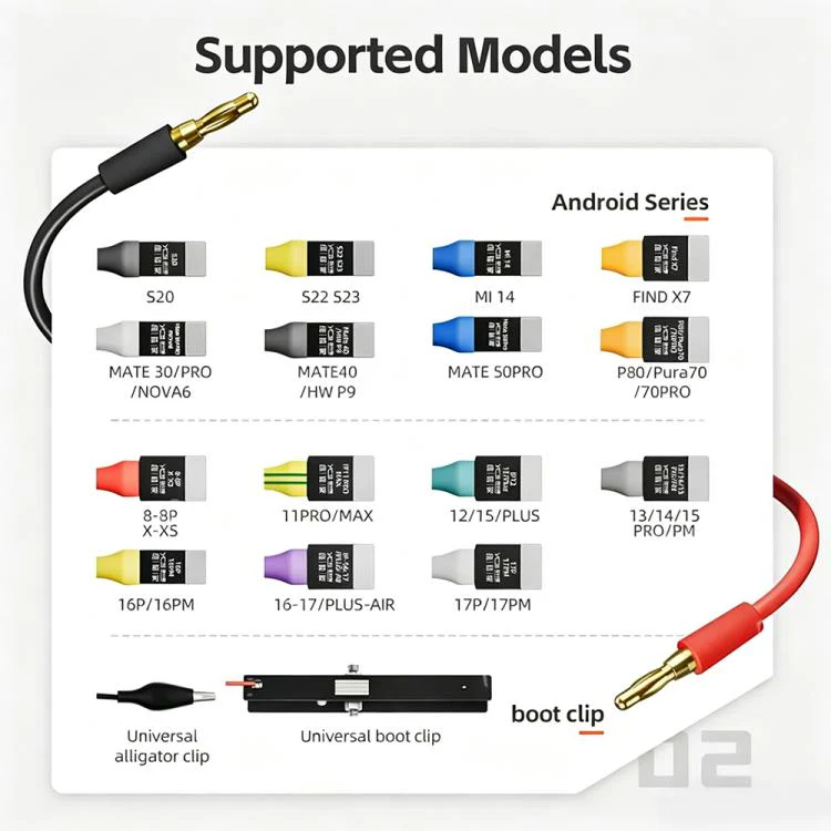 MR.YANG D03 16 in 1 Charging Boot DC Power Detection Cable for iPhone 8-17 Pro Max / Android - Image 5