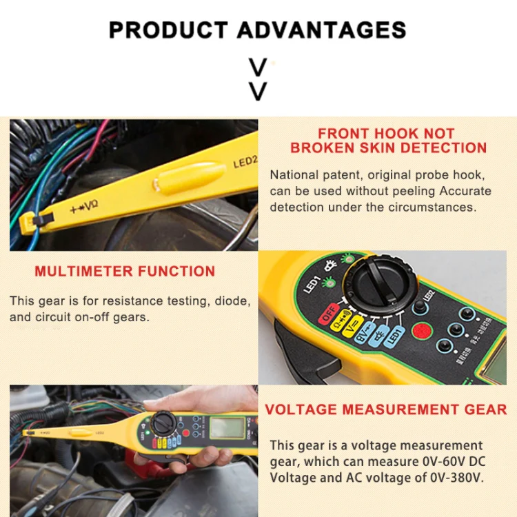 MS8211 Car Electric Circuit Tester (Red) - Image 5