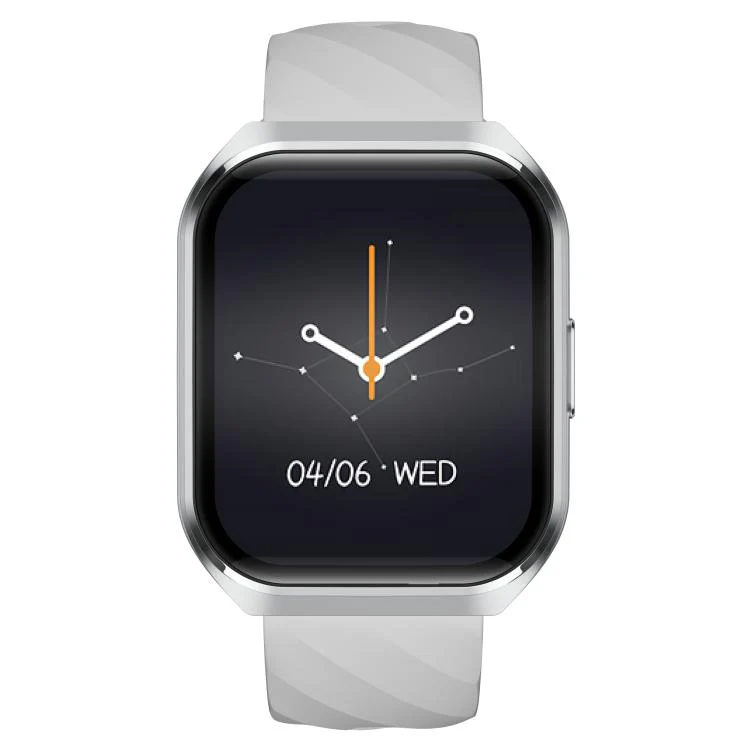 MT66 1.83-inch IPS Curved Screen Smart Watch with 1000mAh Battery(Silver Case Silicone Strap) - Image 2