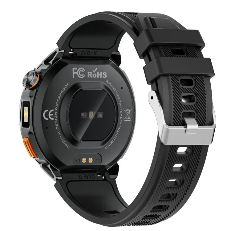 MT68 1.7-inch IPS Display Outdoor Adventures Smart Watch with 1000mAh Battery & Flashlight(Black Case Silicone Strap) - Image 3