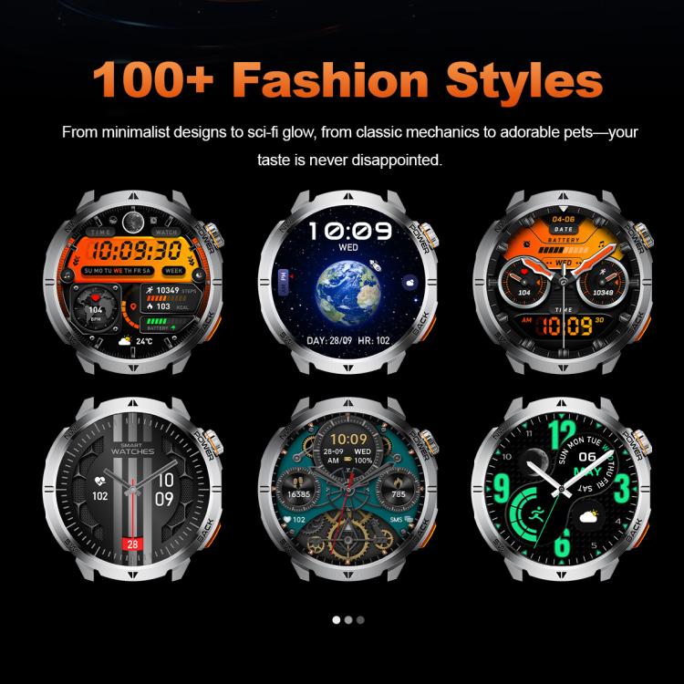 MT68 1.7-inch IPS Display Outdoor Adventures Smart Watch with 1000mAh Battery & Flashlight(Silver Case Silicone Strap) - Image 6