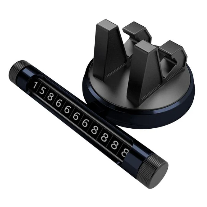 Multi-function Car Instrument Panel Mobile Phone Holder Temporary Parking Card(Black) - Image 2