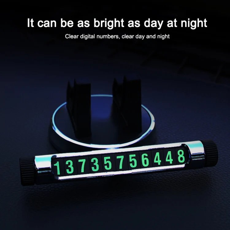 Multi-function Car Instrument Panel Mobile Phone Holder Temporary Parking Card(Gold) - Image 11