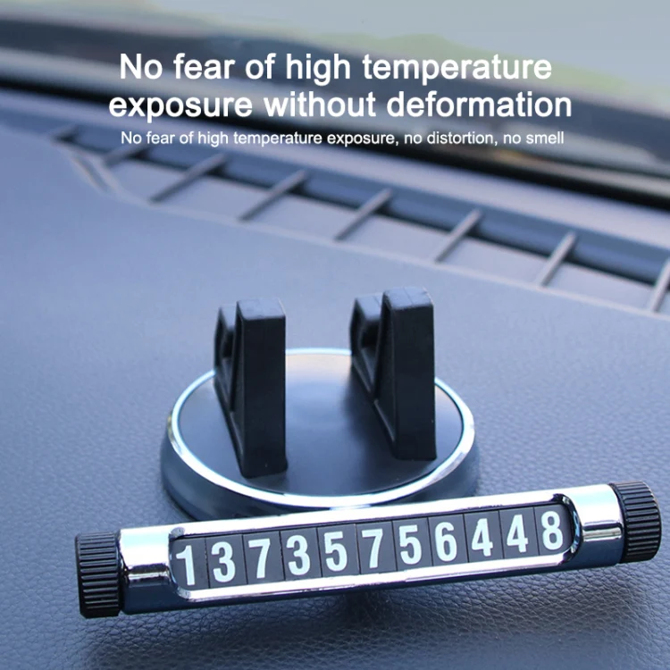 Multi-function Car Instrument Panel Mobile Phone Holder Temporary Parking Card(Gold) - Image 8