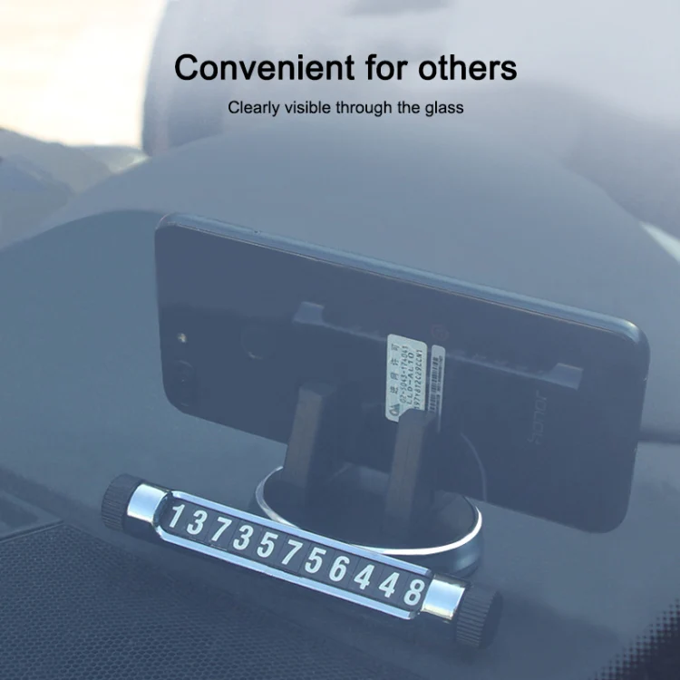 Multi-function Car Instrument Panel Mobile Phone Holder Temporary Parking Card(Gold) - Image 9