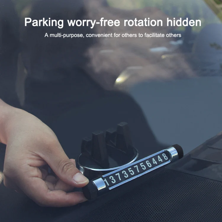 Multi-function Car Instrument Panel Mobile Phone Holder Temporary Parking Card(Silver) - Image 10