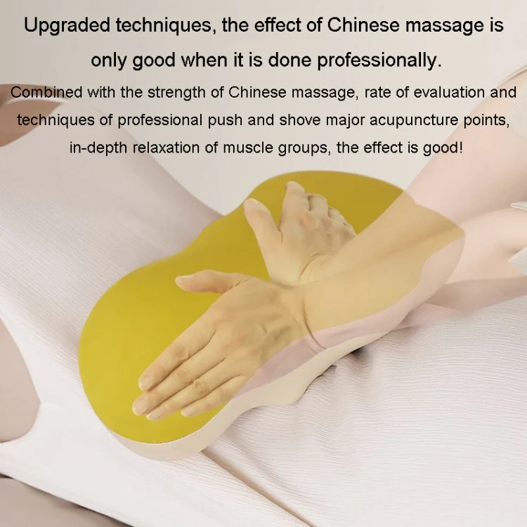 Multi-Function Lumbar Massager Car Cervical Hot Waist Massage Pillow, Specification: Charging Model Yellow - Image 7