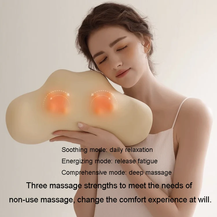 Multi-Function Lumbar Massager Car Cervical Hot Waist Massage Pillow, Specification: Charging Model Yellow - Image 9