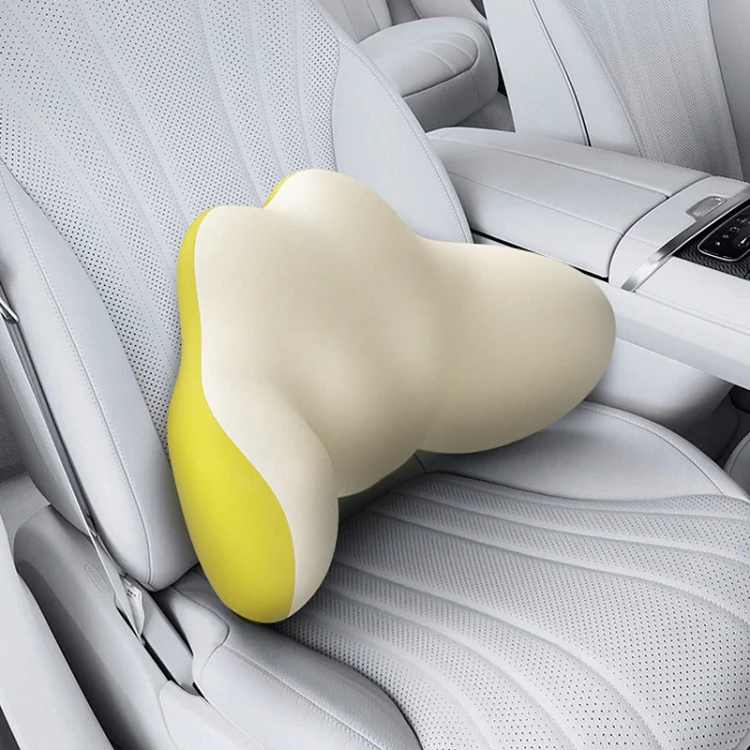 Multi-Function Lumbar Massager Car Cervical Hot Waist Massage Pillow, Specification: Plug-in Model Yellow - Image 14
