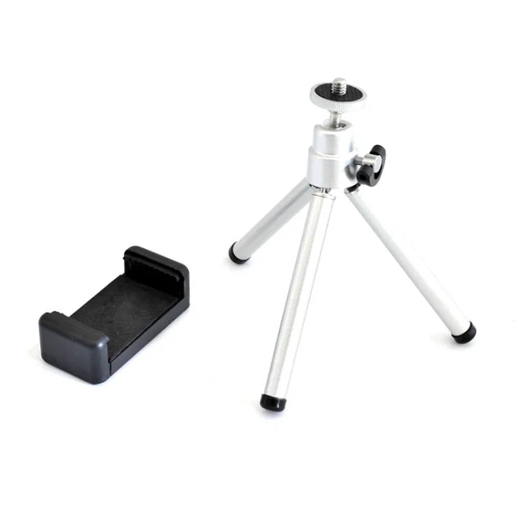 Multi-functional Aluminum Alloy Mount Tripod with Phone Clamp (Silver) - Image 2