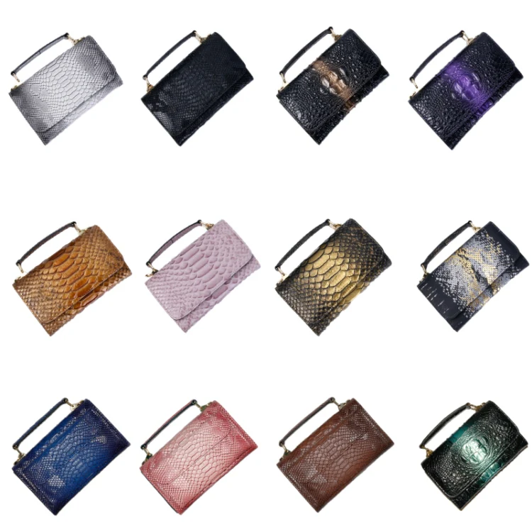 Multi-functional Chain Lady Cross-body Wrist Bag(Crocodile Head Green) - Image 2