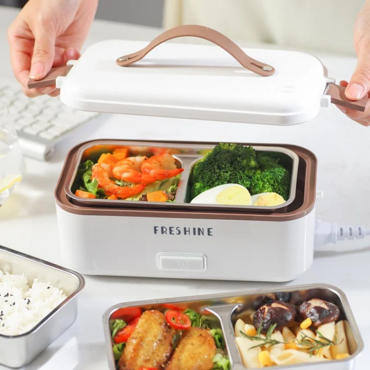 Multi Functional Microwave Oven With Plug-in Electric Cooking Electric Lunch Box, Color:White Double Layer(US Plug) - Image 9