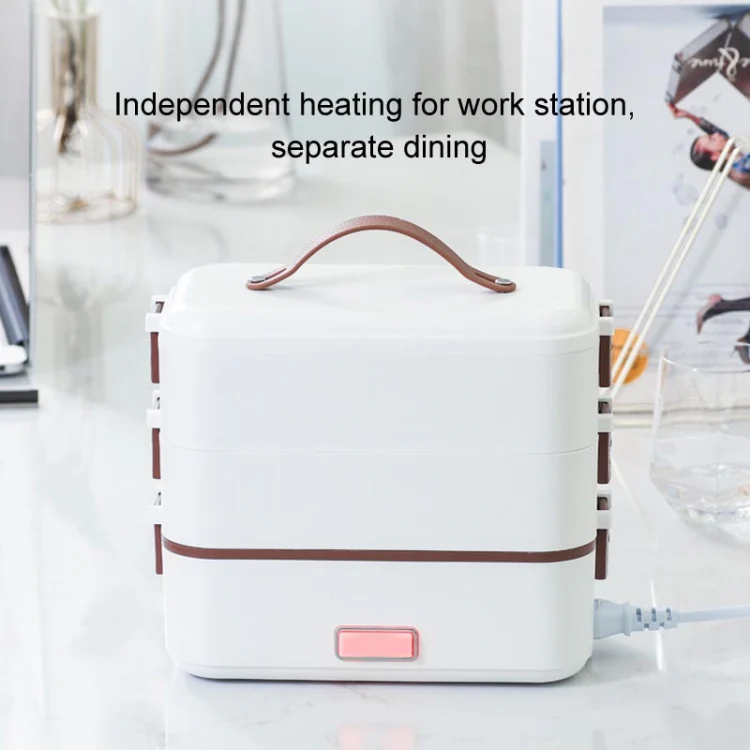 Multi Functional Microwave Oven With Plug-in Electric Cooking Electric Lunch Box, Color:White Single Layer(EU Plug) - Image 8