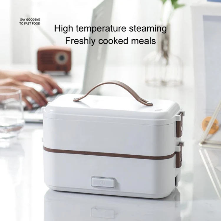 Multi Functional Microwave Oven With Plug-in Electric Cooking Electric Lunch Box, Color:White Single Layer(US Plug) - Image 10