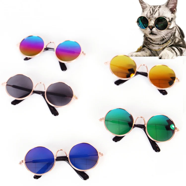 Multicolored Eye-wear Pet Cat Dog Fashion Sunglasses UV Sun Glasses Eye Protection(Black) - Image 2