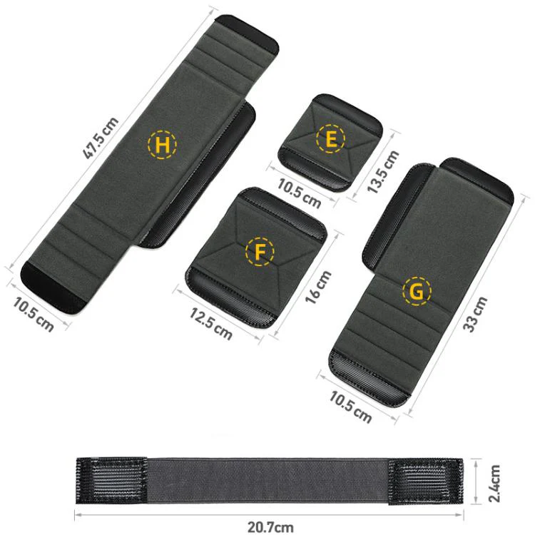 Multifunctional Camera Bag Divider Polyester Lens DIY Liner Separator Pad, Type:F Grey 1 - Image 3