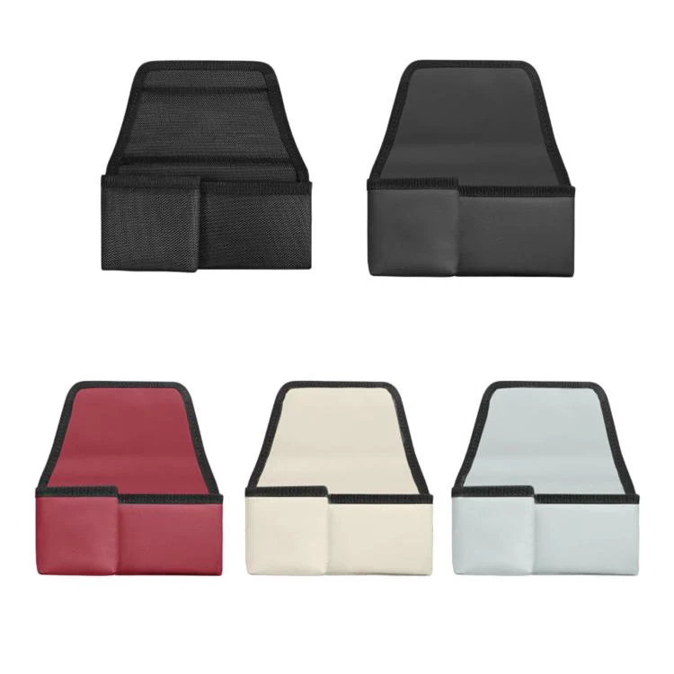 Multifunctional Car Cup Holder Foldable Window Door Side Storage Box, Style: Leather Red - Image 2