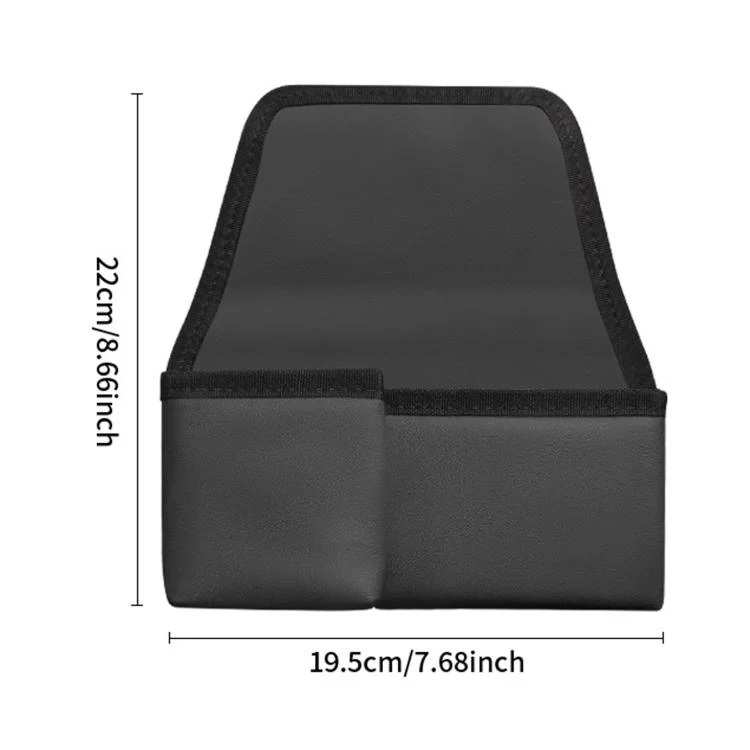 Multifunctional Car Cup Holder Foldable Window Door Side Storage Box, Style: Leather Red - Image 3