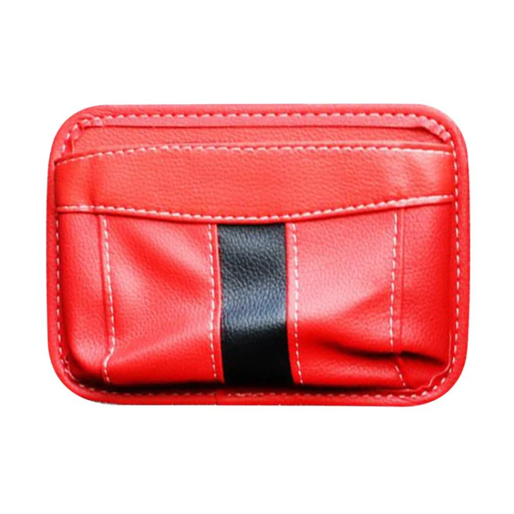 Multifunctional Car-Mounted Adhesive Mesh Bag For Storage Hanging Bags(Red)