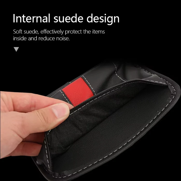 Multifunctional Car-Mounted Adhesive Mesh Bag For Storage Hanging Bags(Red) - Image 3