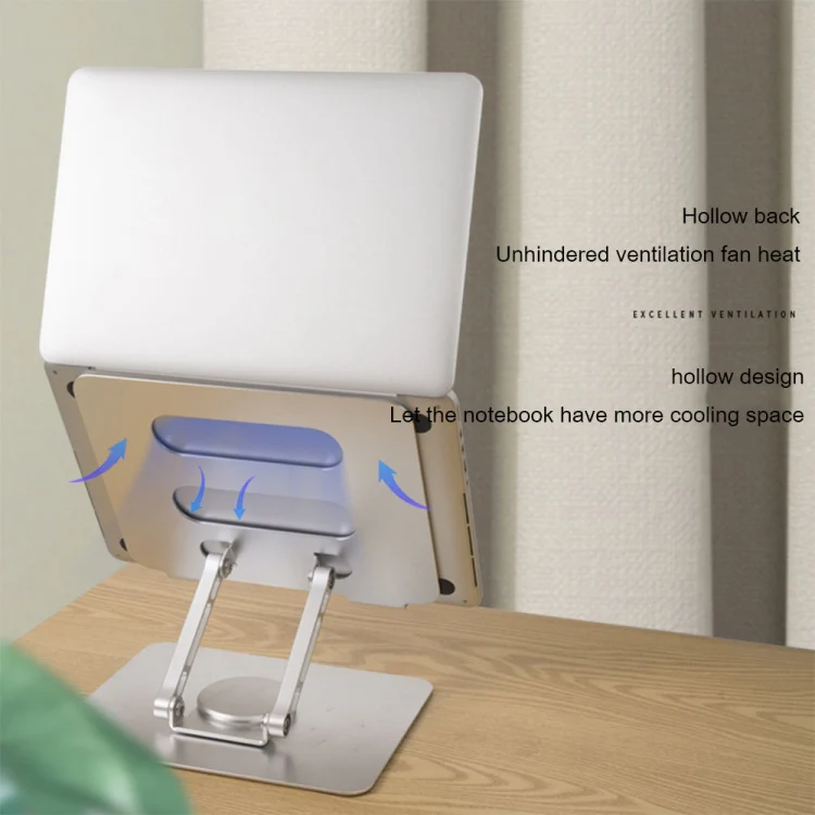 Multifunctional Desktop Foldable Rotating Laptop Cooling Bracket, Spec: SP-086 (Silver) - Image 3