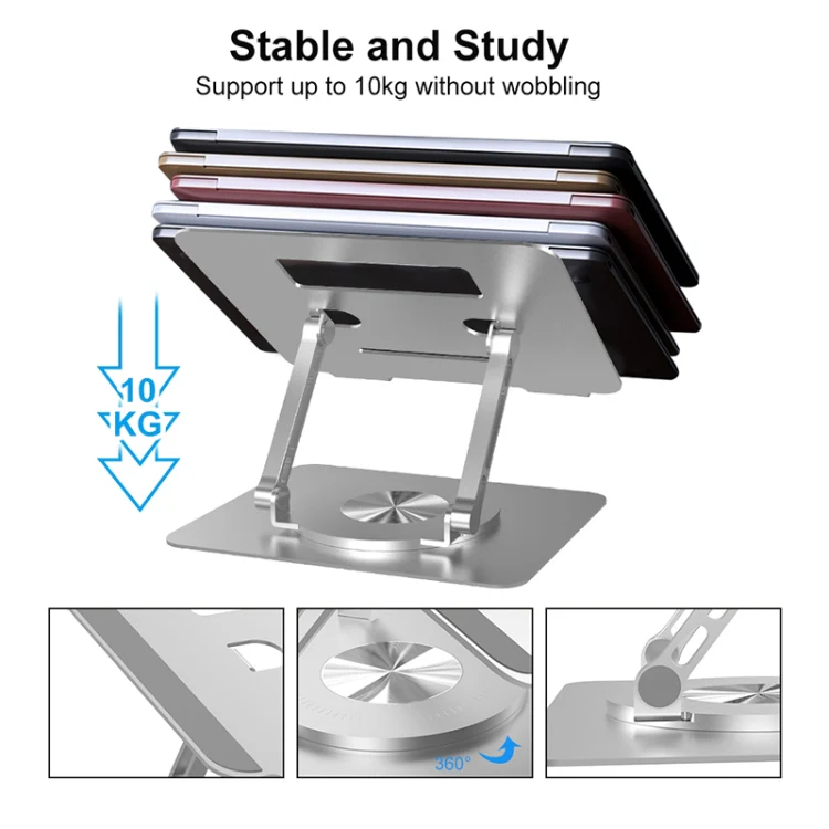 Multifunctional Desktop Foldable Rotating Laptop Cooling Bracket, Spec: SP-88 (Silver) - Image 2