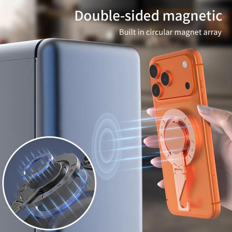 Multifunctional Double-sided Strong Magnetic Phone Holder Desktop Hook(Black) - Image 7