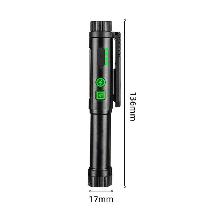 Multifunctional Dual Magnetic Pen Clip Flashlight, Outdoor Portable Inspection Work Pen Light(Red) - Image 11