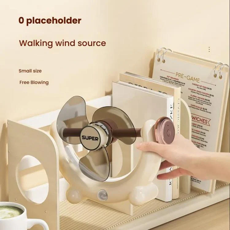 Multifunctional Fan Light Sound Big Wind Power With Light Wall Mounted Long Life Desktop Small Ceiling Fan, Color: Remote Control Beige - Image 10