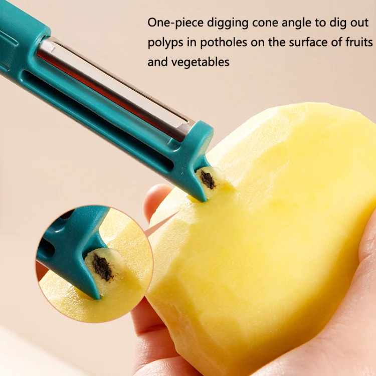 Multifunctional Fruit And Vegetable Cleaning Brush(Green) - Image 4