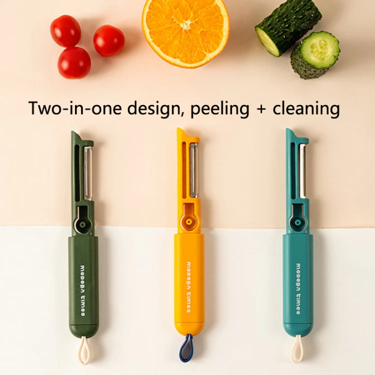 Multifunctional Fruit And Vegetable Cleaning Brush(Green) - Image 7