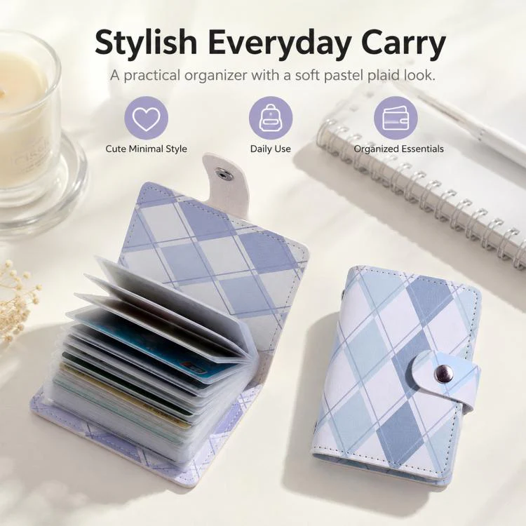 Multifunctional Large Capacity PU Leather Card Bag Short Wallet(Light Blue) - Image 8