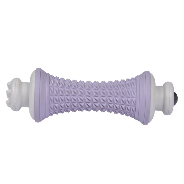 Multifunctional Massage Roller Arch Trainer Yoga Muscle Relaxation Plantar Fascia Roller Foot Massager, Spec: Purple Stainless Steel Bead