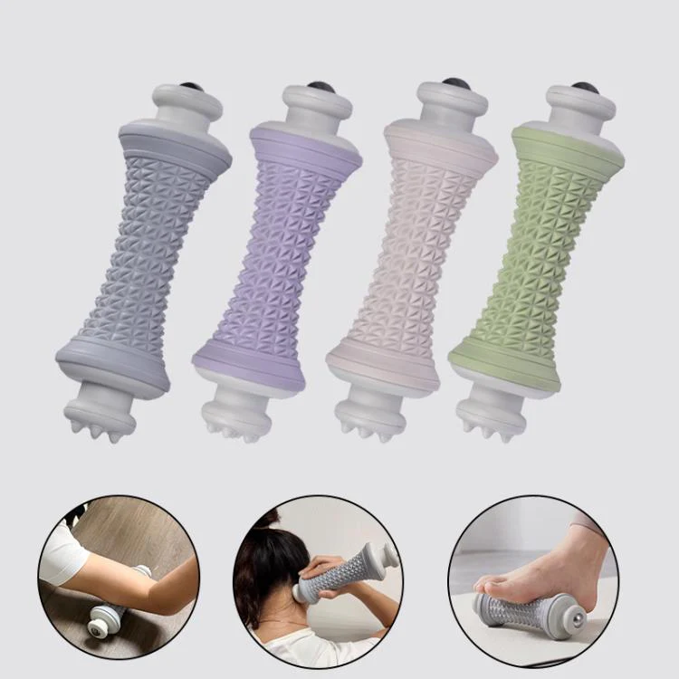 Multifunctional Massage Roller Arch Trainer Yoga Muscle Relaxation Plantar Fascia Roller Foot Massager, Spec: Purple Stainless Steel Bead - Image 2