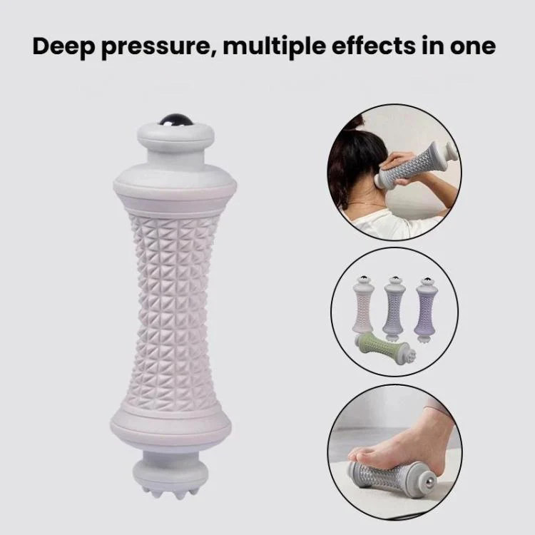 Multifunctional Massage Roller Arch Trainer Yoga Muscle Relaxation Plantar Fascia Roller Foot Massager, Spec: Purple Stainless Steel Bead - Image 3
