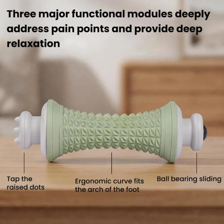 Multifunctional Massage Roller Arch Trainer Yoga Muscle Relaxation Plantar Fascia Roller Foot Massager, Spec: Purple Stainless Steel Bead - Image 7