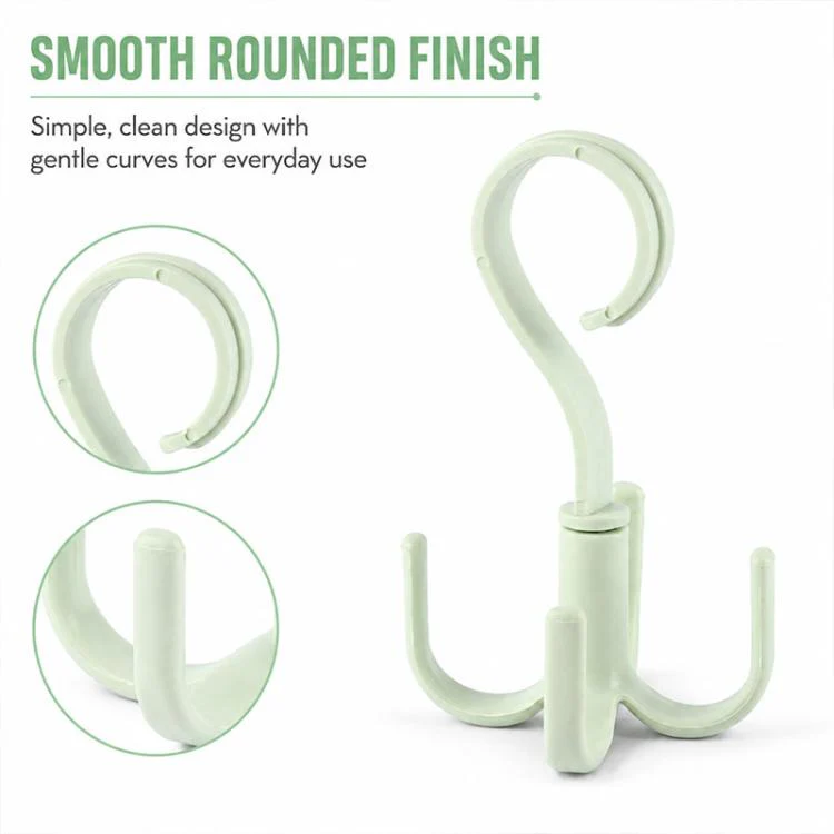 Multifunctional Rotatable Wardrobe Four Claws Storage Hook(Green) - Image 4