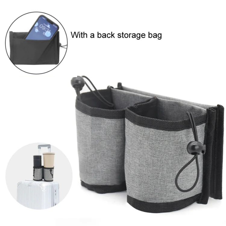 Multifunctional Suitcase Portable Storage Beverage Cup Holder(Grey) - Image 6