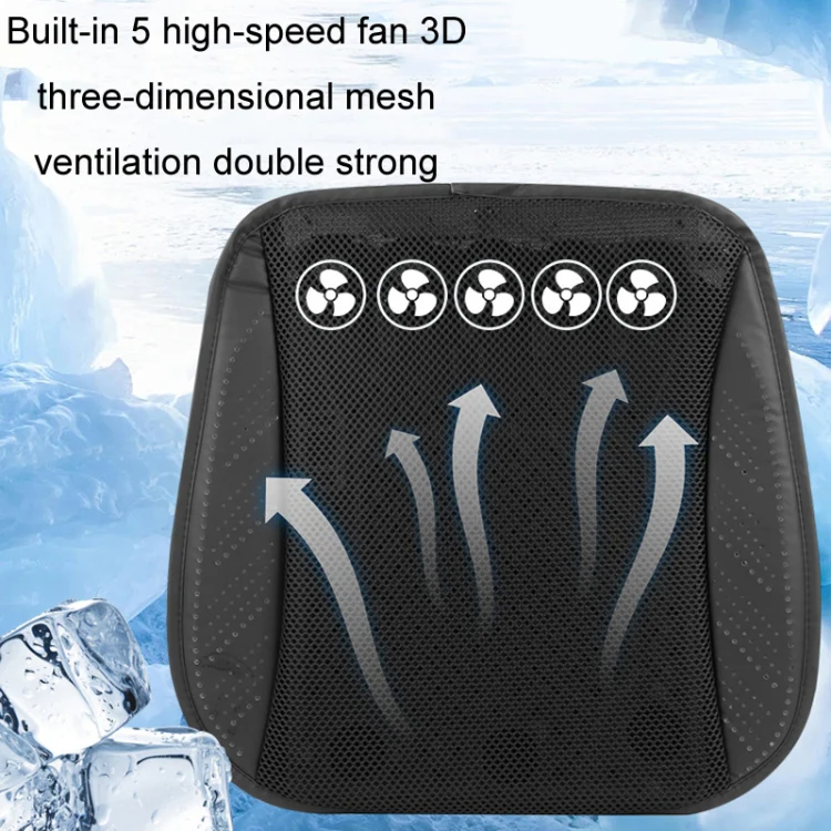 Multifunctional USB Fan Ventilation Heat Dissipation Car Seat Cushion(Blue) - Image 6