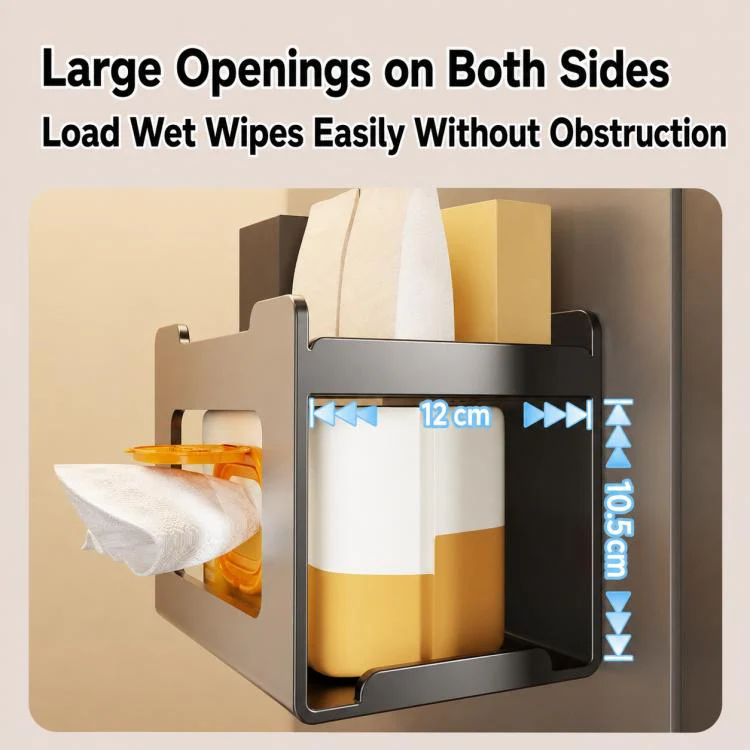 Multifunctional Wall Mounted Magnetic Tissue Storage Holder(Gun Metal) - Image 10
