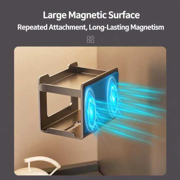 Multifunctional Wall Mounted Magnetic Tissue Storage Holder(Gun Metal) - Image 7
