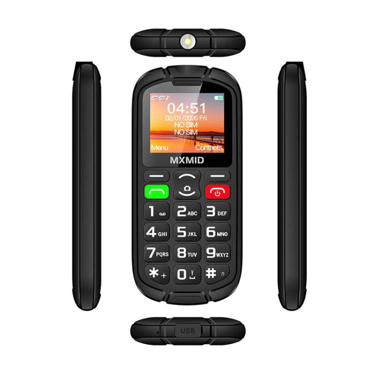 MXMID A8 Pro, 2.0 inch Big Button Rugged Style Senior Phone, SOS, BT, Torch, Network: 2G, Plug:UK Plug(Green) - Image 4