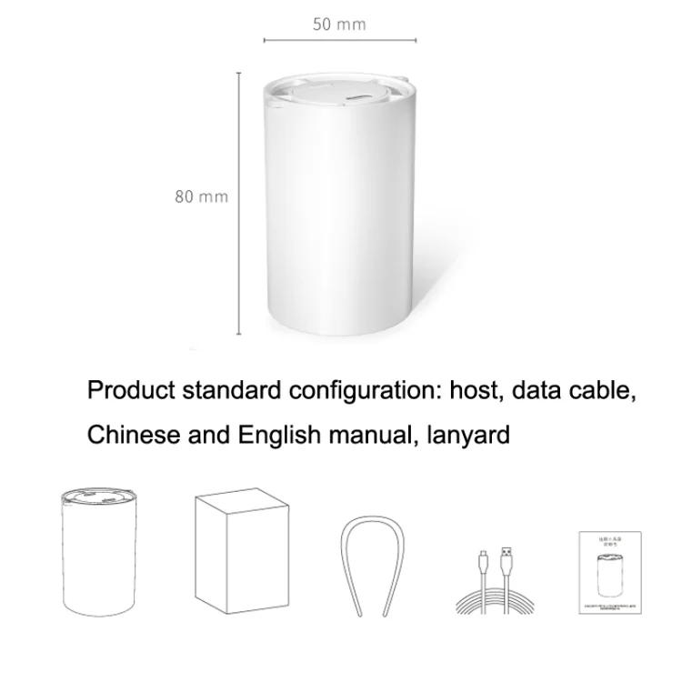 N1 Mini Portable USB Leafless Hanging Neck Fan(White) - Image 4