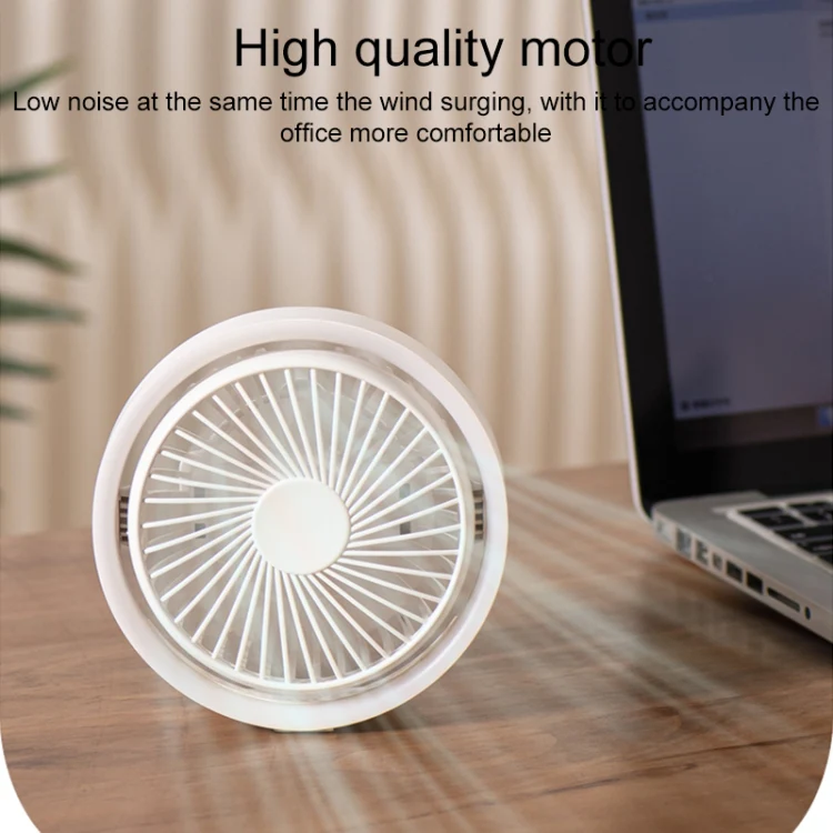 N601 180 Degree Rotating Type-C Desktop Fan with LED Ambience Light(Blue) - Image 3