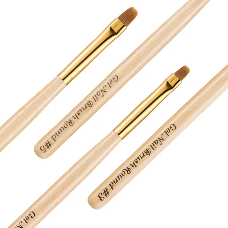 Nail Art Pen Nail Round Head Phototherapy Pen Painted Pen Brush Beauty Brush(Number 3) - Image 6