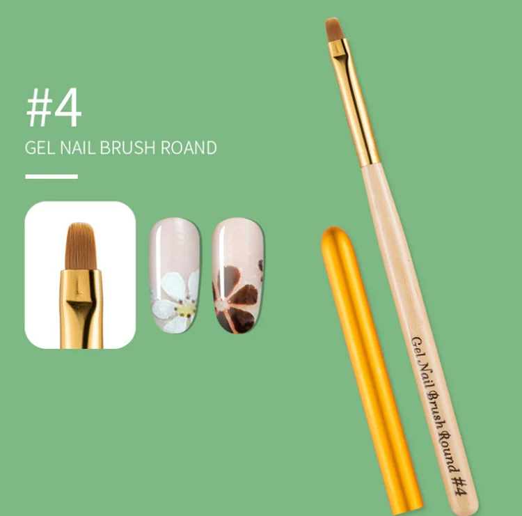 Nail Art Pen Nail Round Head Phototherapy Pen Painted Pen Brush Beauty Brush(Number 4) - Image 3