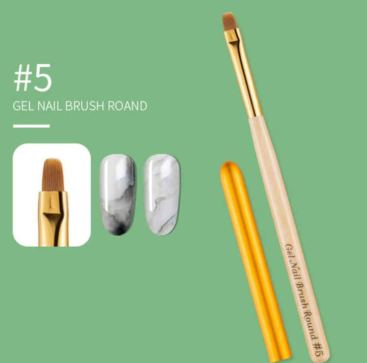 Nail Art Pen Nail Round Head Phototherapy Pen Painted Pen Brush Beauty Brush(Number 5) - Image 3