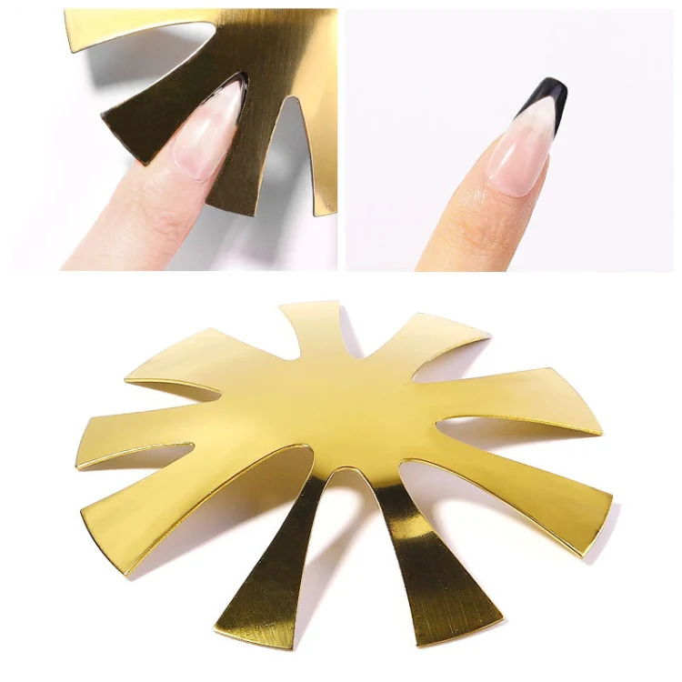 Nail Art Tool Crystal Nail Making Plastic Steel Plate Model, Specification: Gold - Image 2